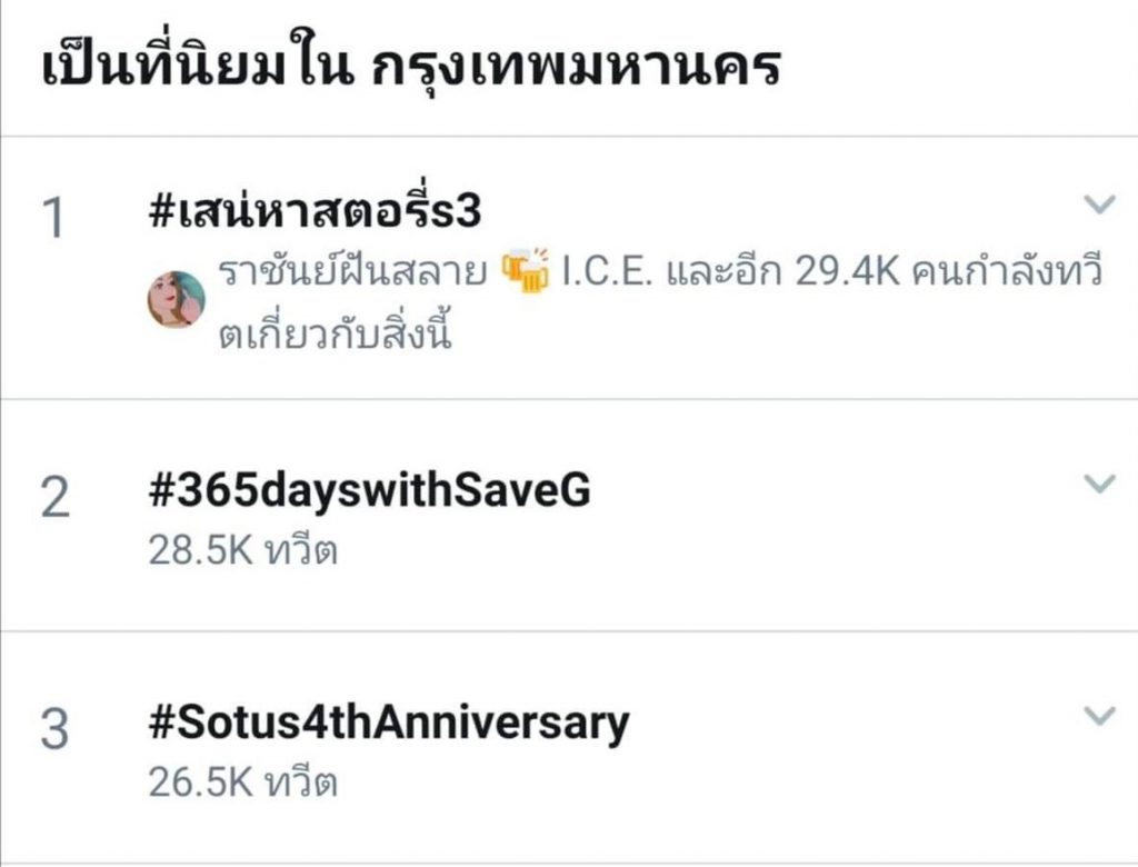 เทรนด์ทวิตเตอร์อันดับ 1
